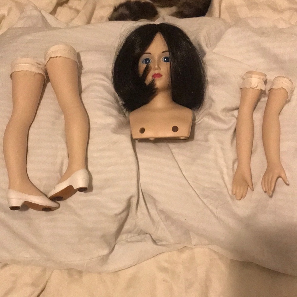 VTG Gloria Vanderbilt Doll Parts with Black Hair